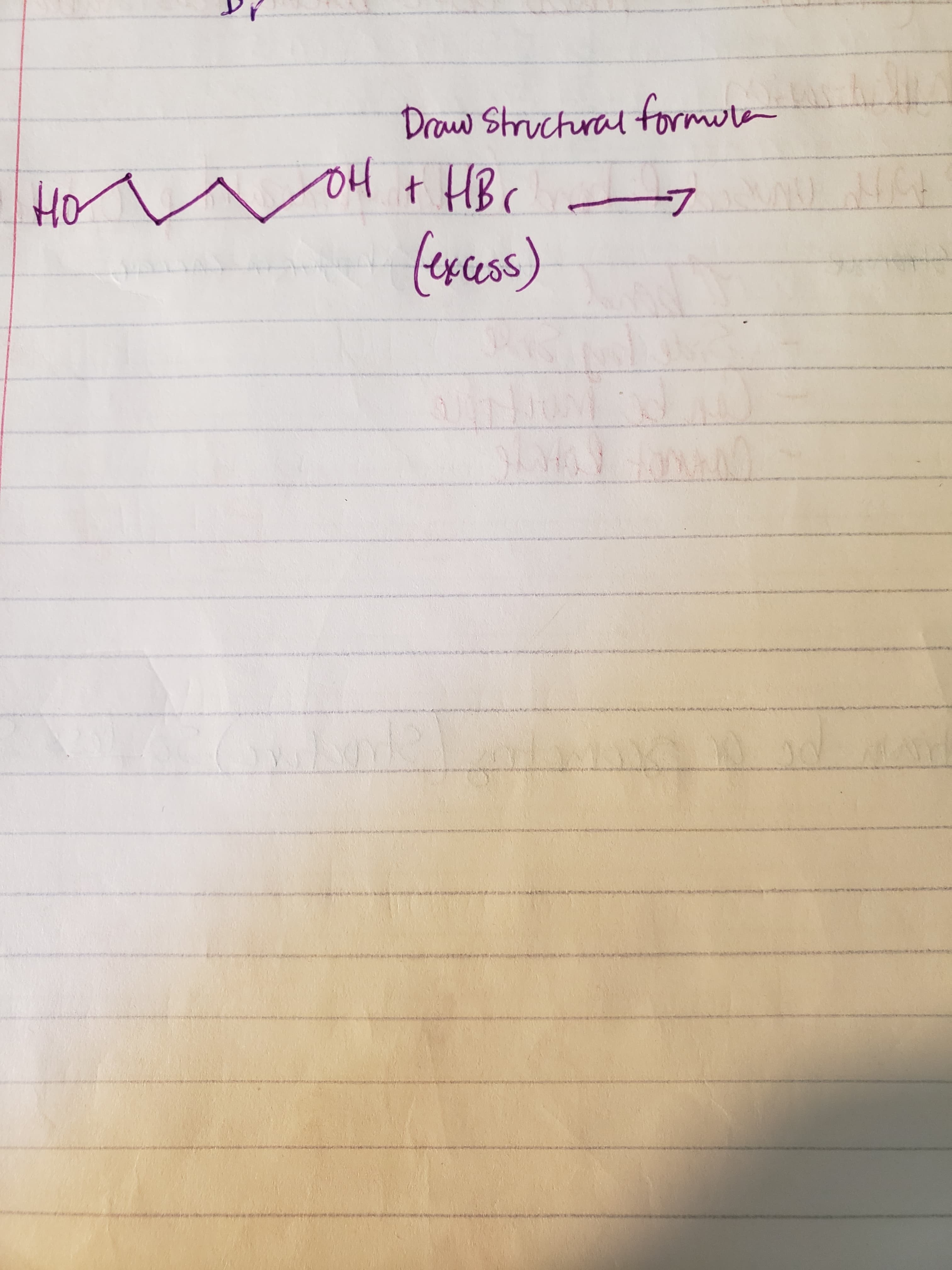 Draw Structural
formula
OH t HBc -
Ho
(esass)
