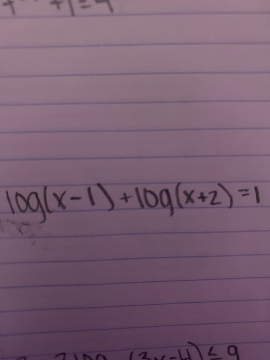 1og(x-1)+109(x+z)=1
