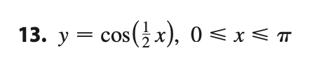 13. у 3 cos(, x), 0 <x< п

