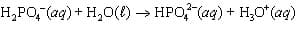 H,PO, (aq) + H,0(E) → HPO (ag) +
H,O" (aq)
