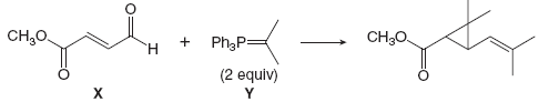 CH,0.
Ph;P=
CH,O.
H.
(2 equiv)
X.

