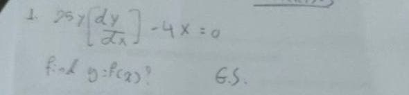 -4x=0
find y=f(a)?
G.S.