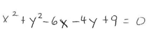 2.
x * +y²-6x -4Y+9 = 0
ニ

