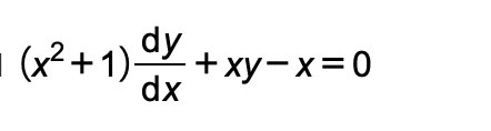 1(x2+1) + ху-х-0
+ ху—х%3D0
dx
