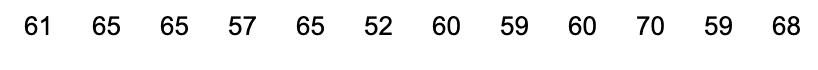 61 65
65
57
65 52 60 59
60
70
59 68