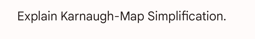 Explain Karnaugh-Map Simplification.