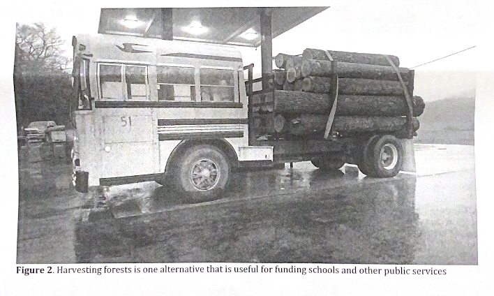 51
Figure 2. Harvesting forests is one alternative that is useful for funding schools and other public services

