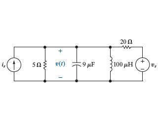 +
200
50
v(t)
9 µF
100 pH
+