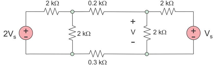 2 kΩ
0.2 k2
2 kΩ
2V,
2 k2
2 kO
V.
s
0.3 k.
+ >
+
