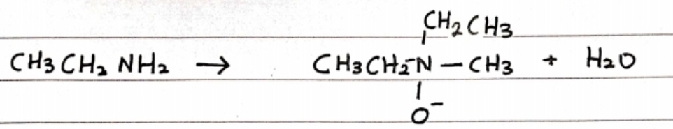CH2 CH3.
H2o
CH3 CHz NH2 →
CH3 CHIN-CH3
