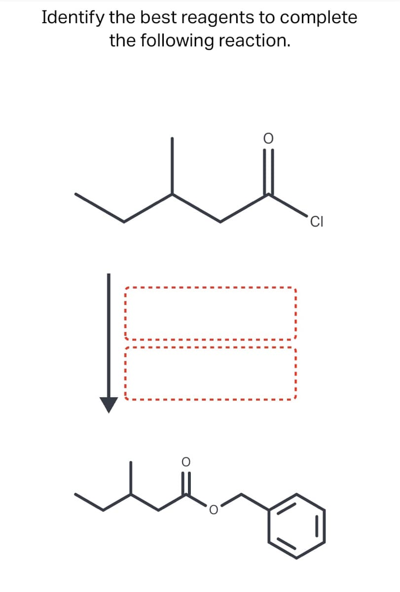 Identify the best reagents to complete
the following reaction.
