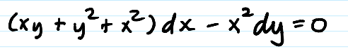 Cxy + y%+ x?)dx - x°dy=0
2
2
