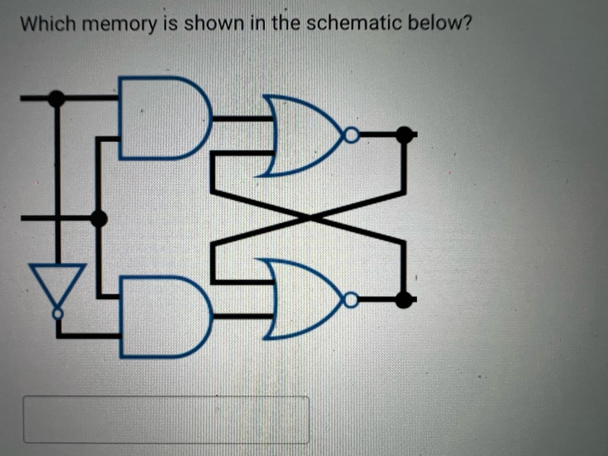 Which memory is shown in the schematic below?
