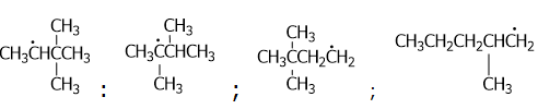 CH3
CH3
CH3
CH;CCH,CH2
CH3
CH,CHCCH,
CH;CCHCH,
CH3CH,CH,CHCH2
CH3 :
ČH3
ČH3
ČH3
