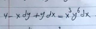 3,6Jx
V-x dy +y dx = xgʻdx
