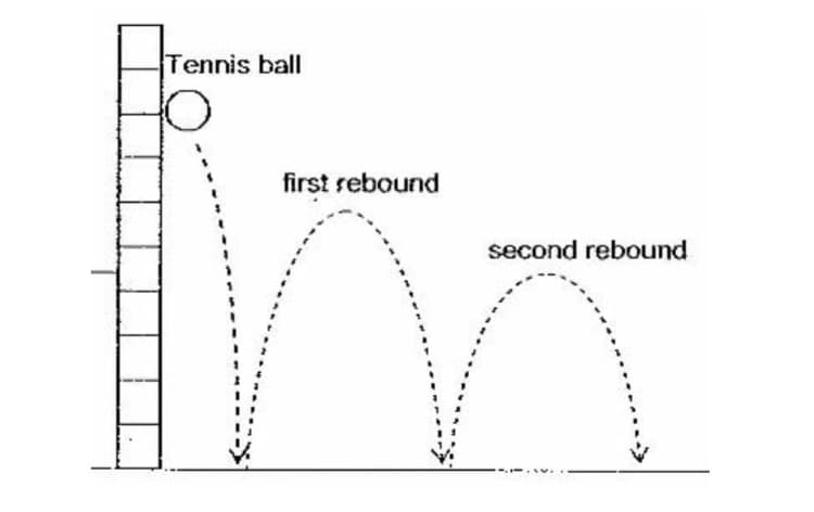 Tennis ball
first rebound
second rebound
