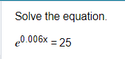Solve the equation.
0.006x=25