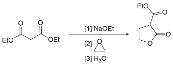 Eto
[1] NaOEt
EtO
OEt
[2]
[2) A
[3] H3O*
