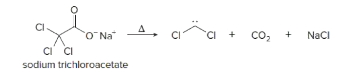 O`Nat
CI
CO2
NaCI
CI CI
sodium trichloroacetate
