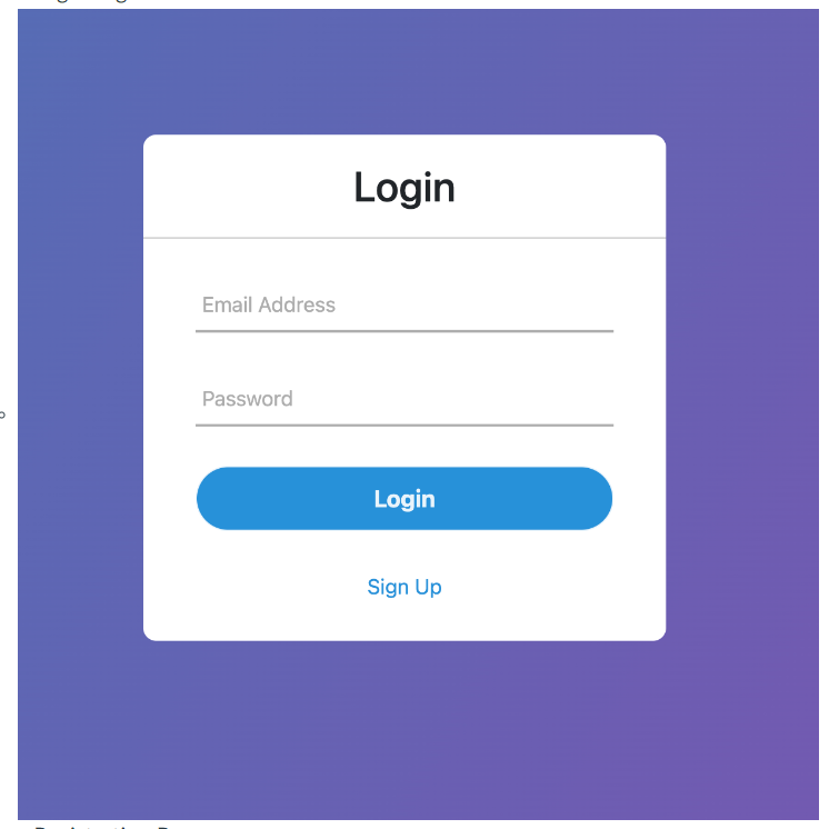 Email Address
Password
Login
Login
Sign Up