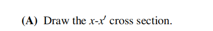 (A) Draw the x-x' cross section.