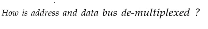 How is address and data bus de-multiplexed ?