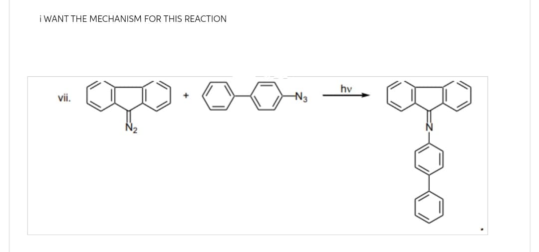 i WANT THE MECHANISM FOR THIS REACTION
∙ogo.00×— ggo
vii.
-N3
hv