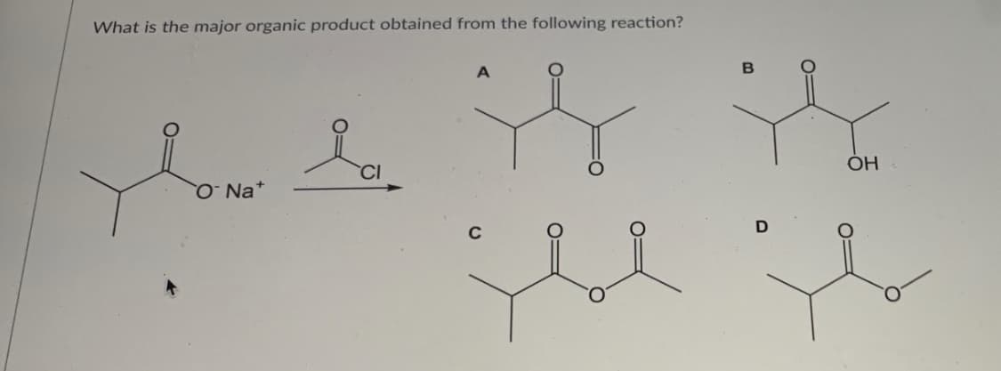 What is the major organic product obtained from the following reaction?
B
OH
