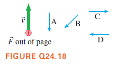 A
F out of page
D
FIGURE Q24.18
+)
