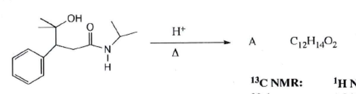 OH
0
Z-I
H
H+
A
A
C12H1402
13C NMR:
1Η Ν