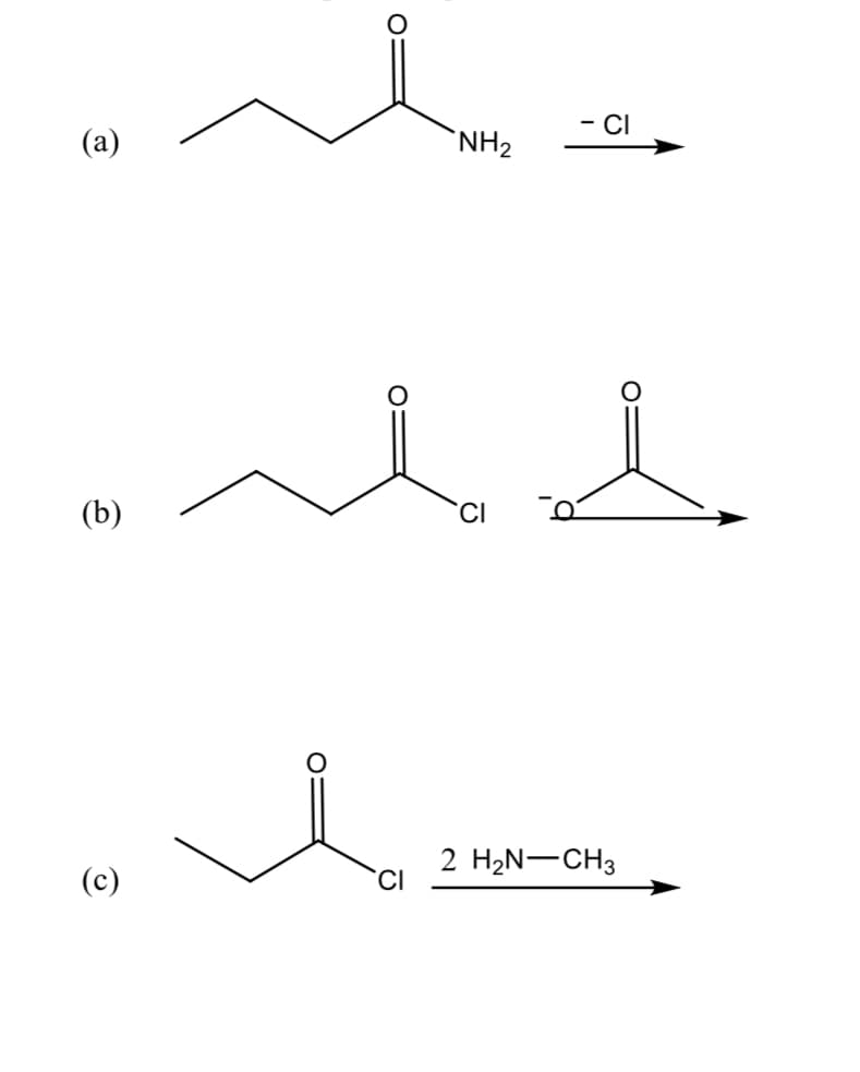 CI
(а)
`NH2
(b)
2 H2N-CH3
(с)
