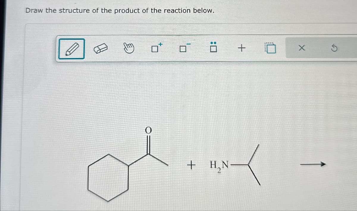 Draw the structure of the product of the reaction below.
B
0
+
人
+ H₂N.