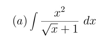 (a) / -
कर
√x+1
dx