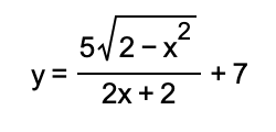 5/2-x
y =
+7
2х + 2
