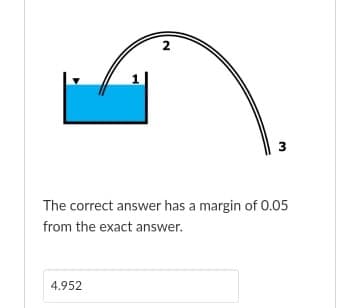 2
The correct answer has a margin of 0.05
from the exact answer.
4.952
3.
