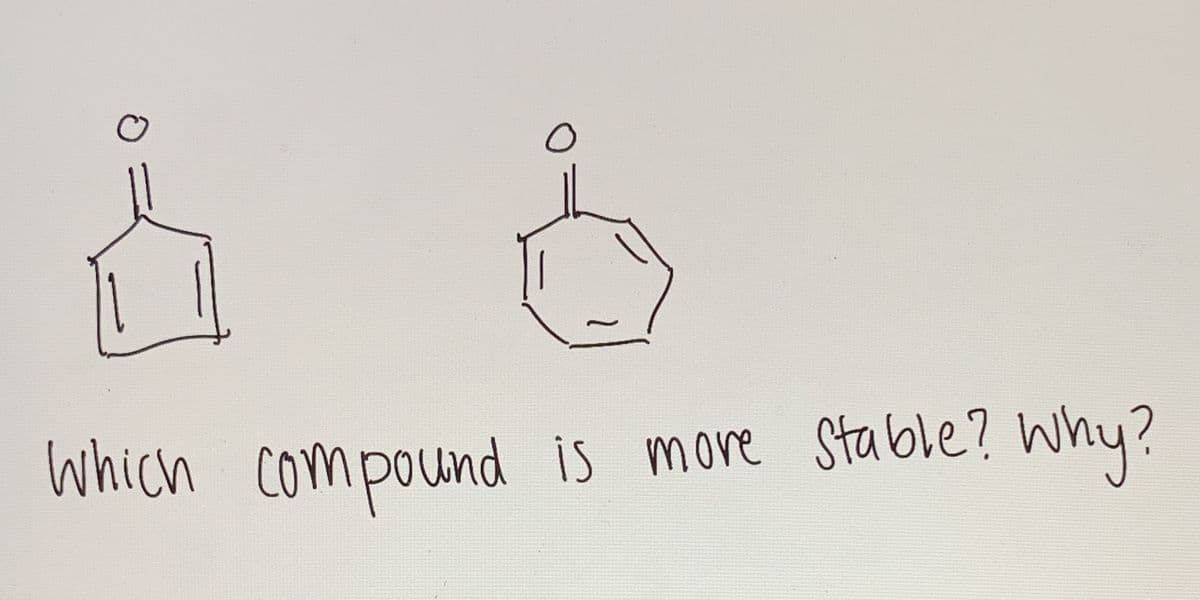 ~
Which compound is more Stable? Why?
