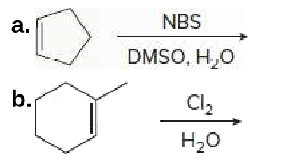 a.
NBS
DMSO, H,0
b.
Cl2
H20
