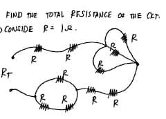 FIND THE TOTAL RESISTANCE OF THE CKT.
● CONSIDER= 1.2.
R
RT
R
73
R
R R