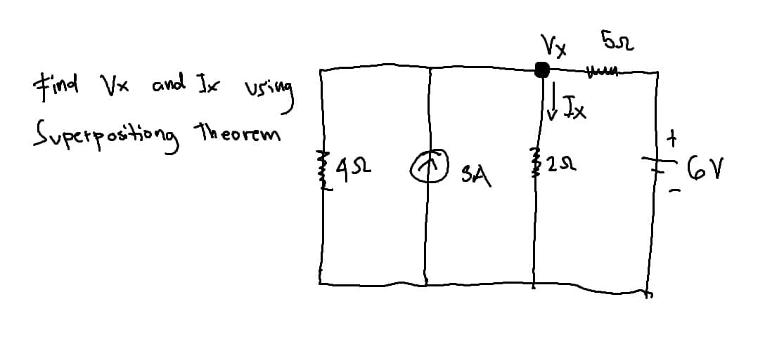 Find Vx and Ix using
Superpositiong
Theorem
452
SA
Бл
Hella
Vx
Id Ix
252
+
19: