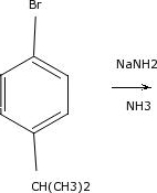 Br
CH(CH3)2
NaNH2
NH3