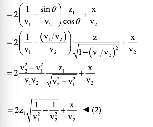 1
V₁
= 2(+/-)
= 2(+/-/-
sin Z₁ X
+
V2 cos
(1 (v₁/v₂)
V2
= 2√²-√²
=
1
=2²₁√√√√²₁
221
Z₁
V₁V₂ √√√√²-v²
Z₁
X
+
√1-(v₁/v₂)² V₂
1 X
+
V 2
V2
+
X
V2
(2)