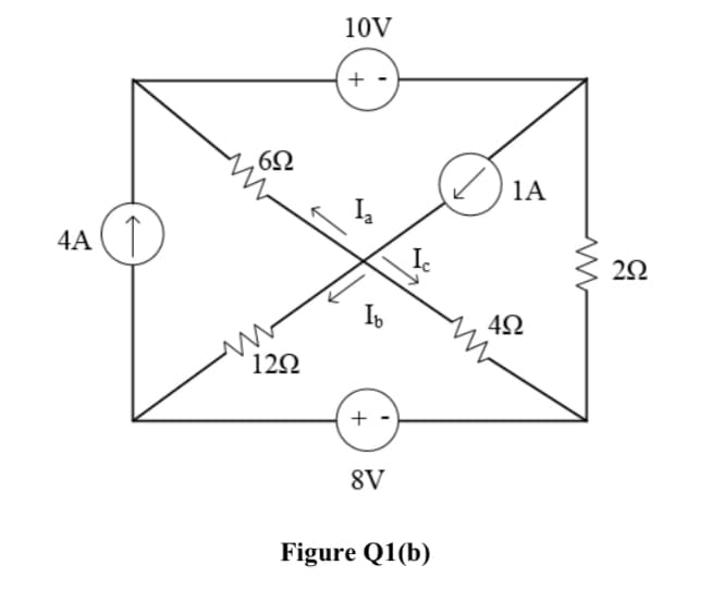 10V
1A
4A
Ib
12N
+
8V
Figure Q1(b)
