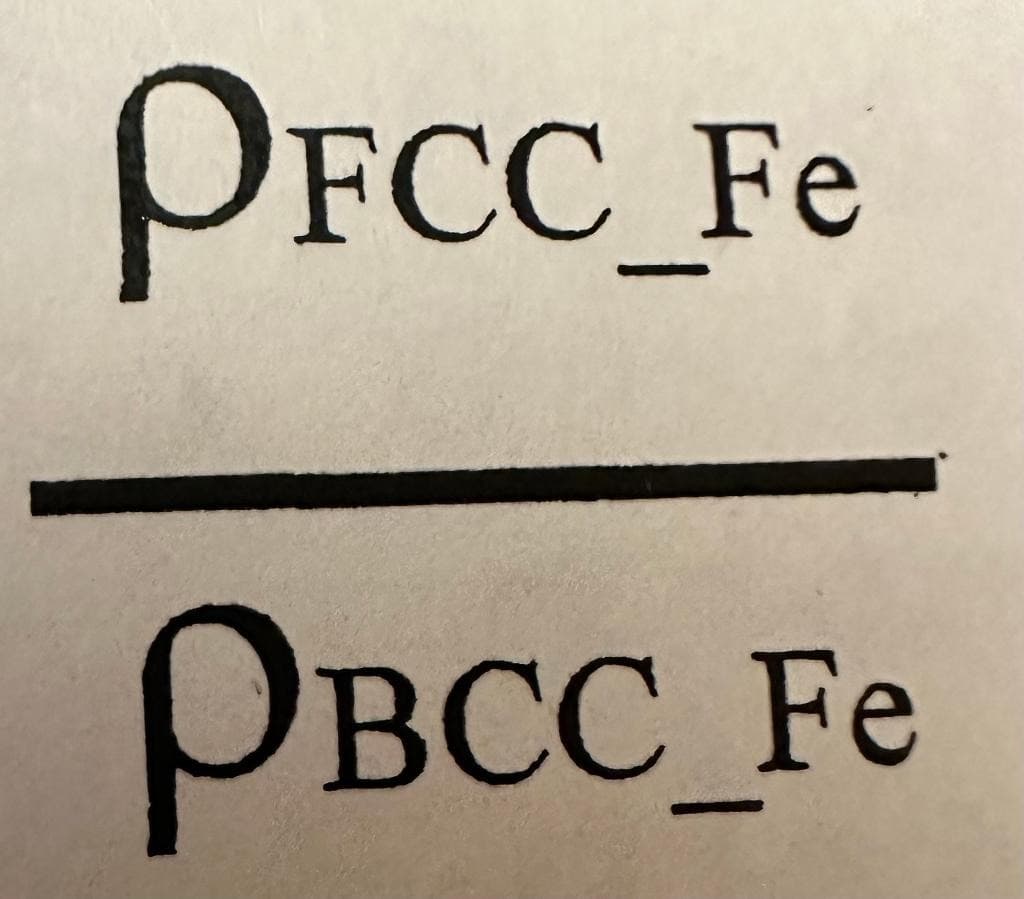 PFCC Fe
BCC Fe