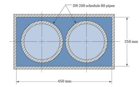 DN 200 schedule 80 pipes
250 mm
450 mm
