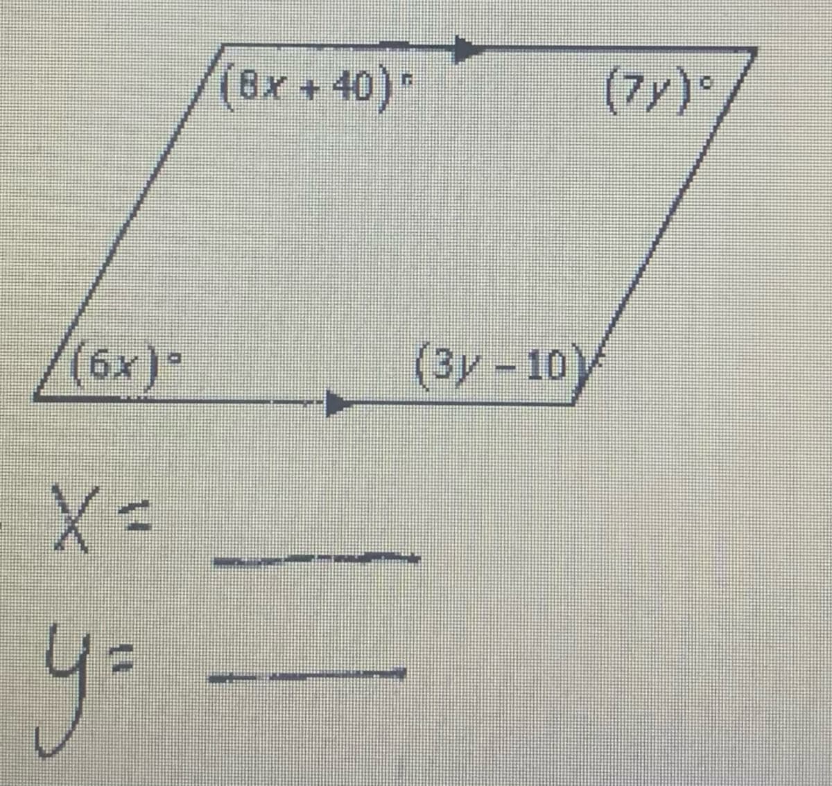 (8),
x
+ 40) *
(7y)°
(3y – 10)
y.
