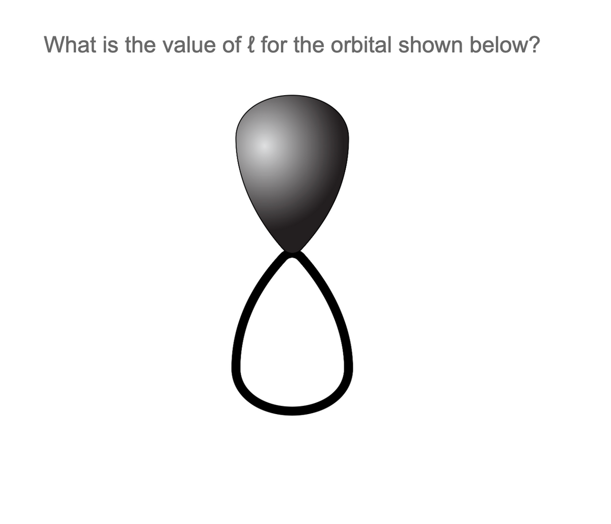 What is the value of l for the orbital shown below?