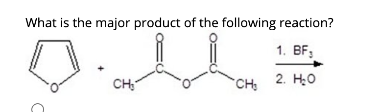 What is the major product of the following reaction?
1. BF;
2. H0
CH;
CH
