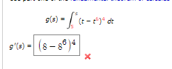g(s) = f* (t−2²) ª d
(t-ti) 4
9' (s) = (8-88)4
x