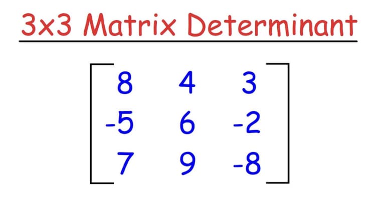3x3 Matrix Determinant
4
-5
6
-2
7
9 -8
3.
