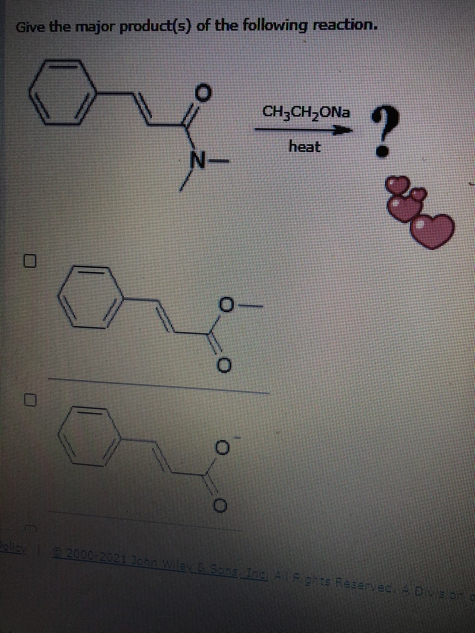 Give the major product(s) of the following reaction.
